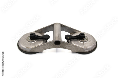 Suction Lifter - Tool platform - The open floor in Server room raised floor tile lifter, isolated with white background.
