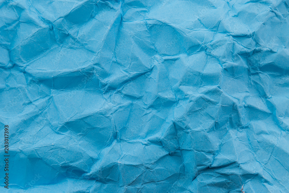 Obraz premium Blue crumpled paper