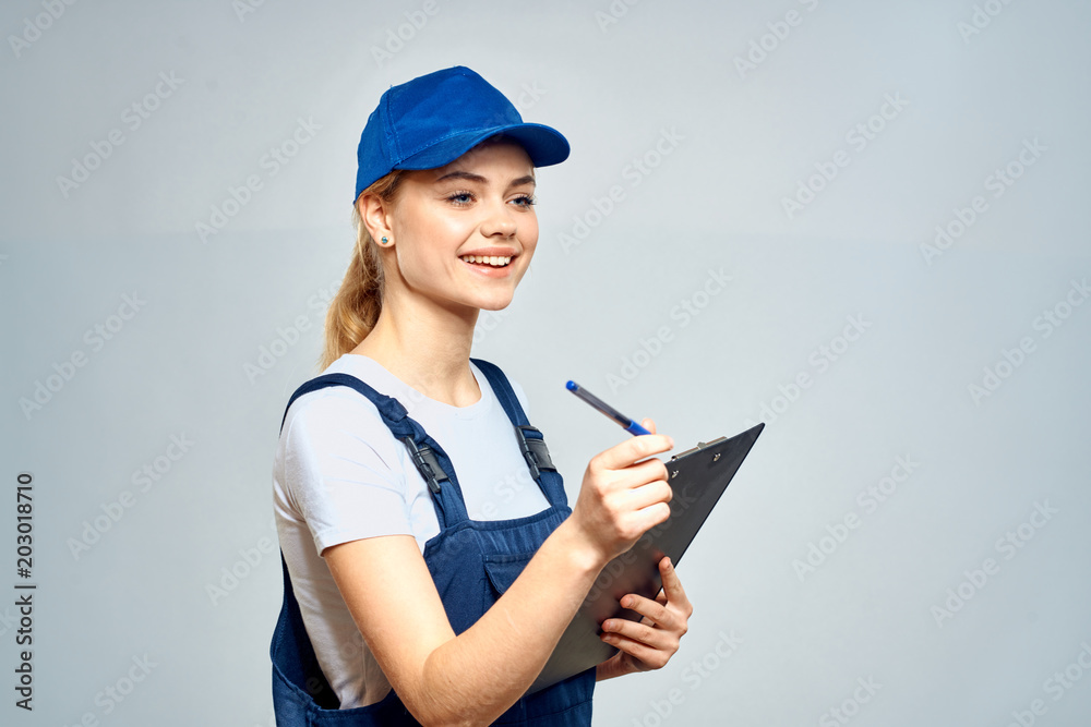 woman with folder woman with folder