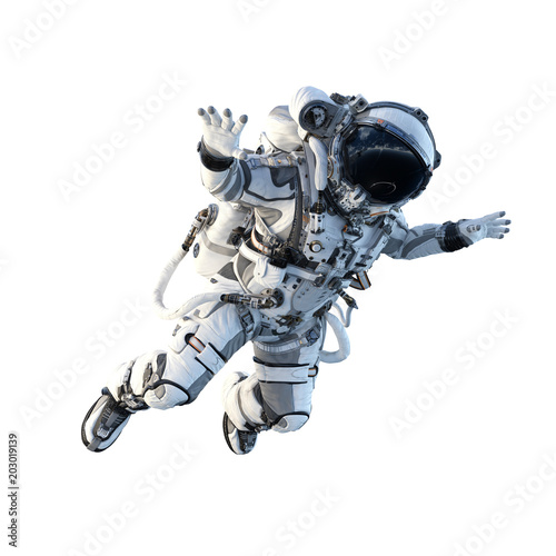 Wall Mural Astronaut on white. Mixed media