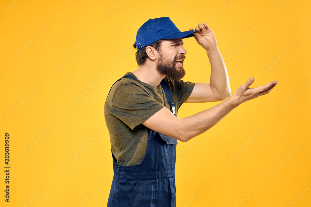 construction worker with a hammer