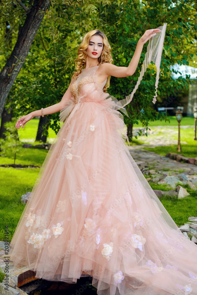 bride in summer park bride in summer park