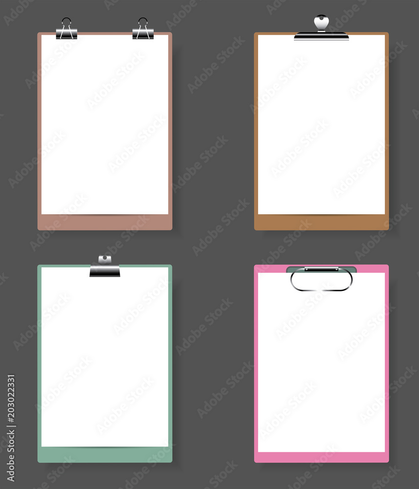 Set of Clipboards Background