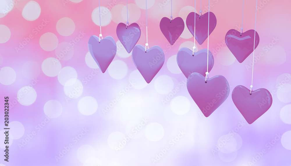 Love hearts against glowing background 3d Love hearts against glowing background 3d