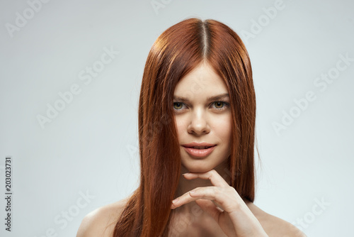 red-haired woman portrait