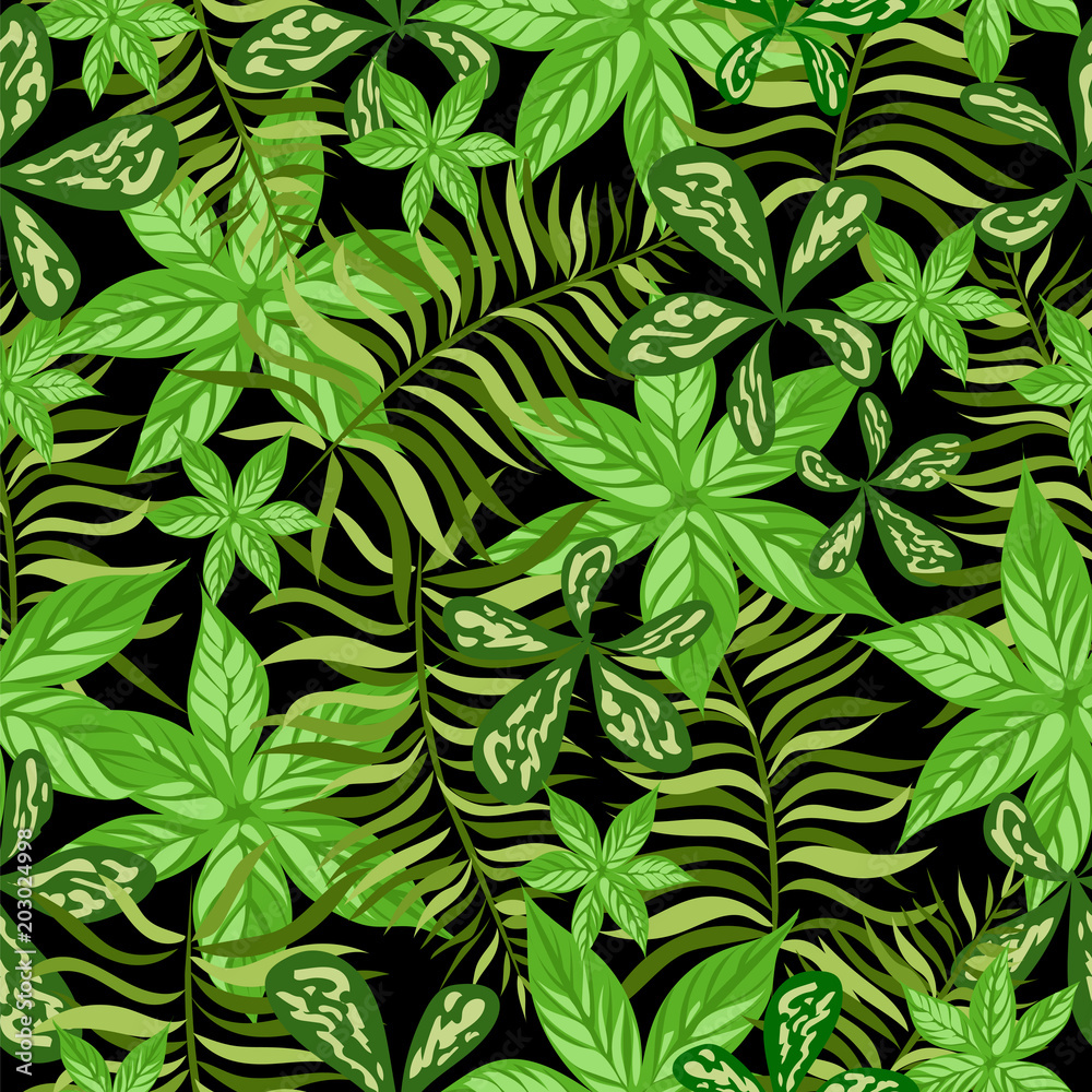 tropical leaves.seamless pattern