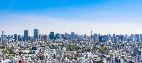 東京 青空と都市風景