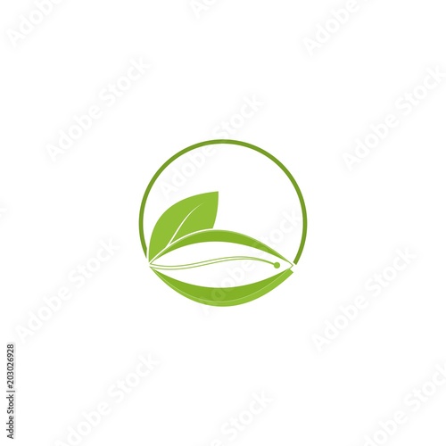 fish leaf logo, fish and leaf, combination logo, Aquaponic Farming Fish and Leaf Logo Template.