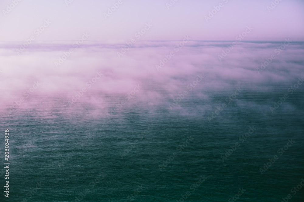 Fog above Black sea