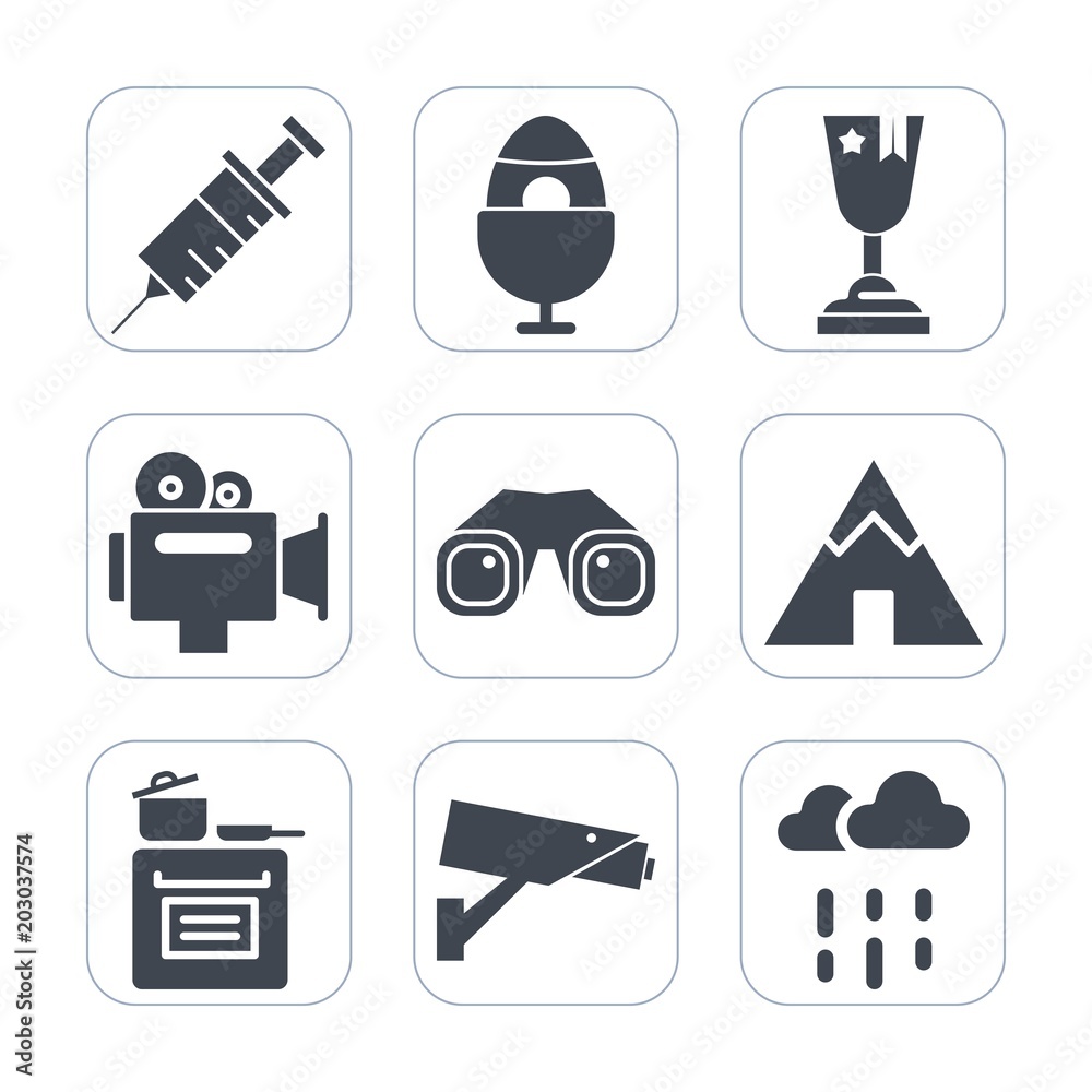 Premium fill icons set on white background . Such as tool, rainy, easter, achievement, wet, travel, medical, modern, binocular, adventure, award, outdoor, clinic, dental, weather, handle, sign, drill Premium fill icons set on white background . Such as tool, rainy, easter, achievement, wet, travel, medical, modern, binocular, adventure, award, outdoor, clinic, dental, weather, handle, sign, drill