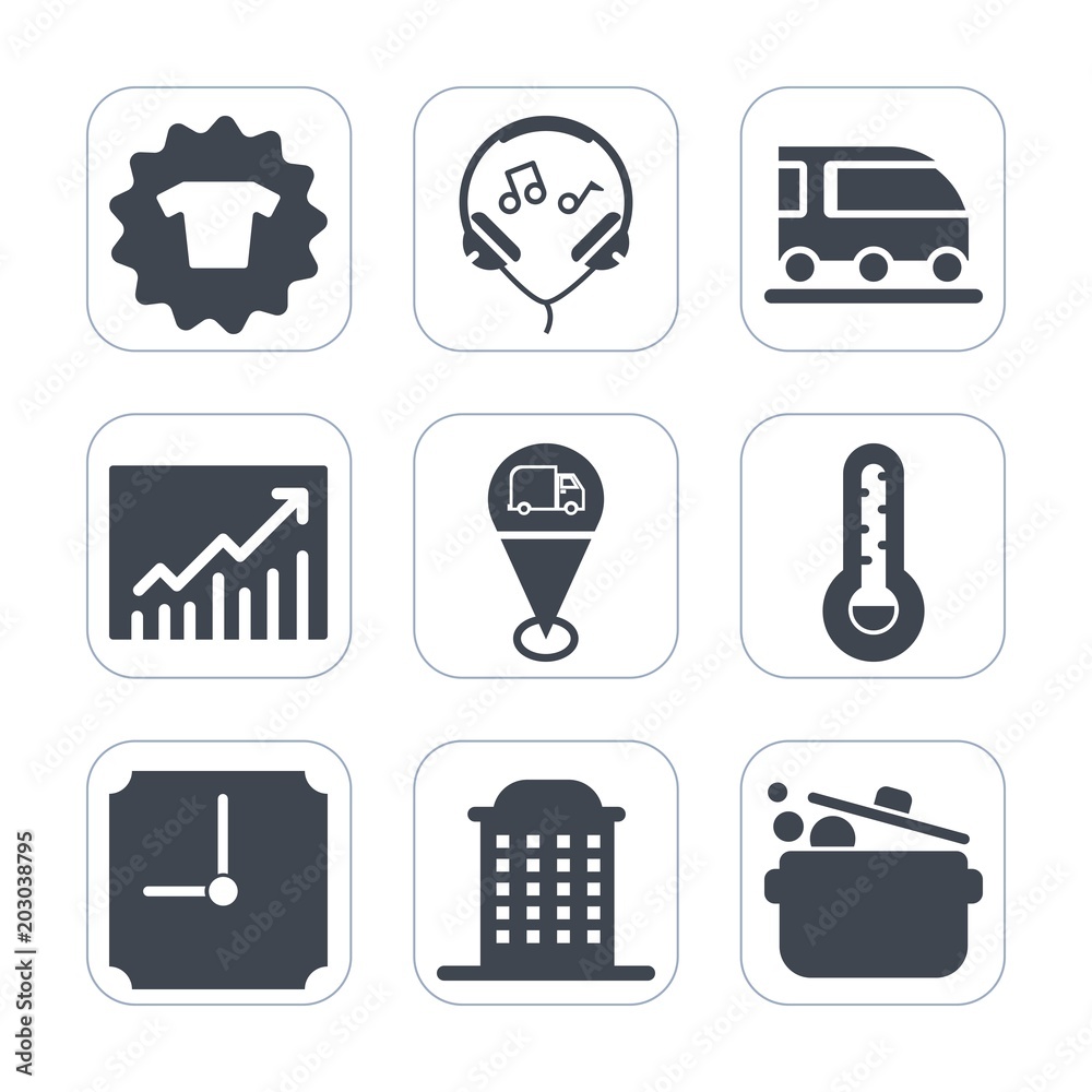 Premium fill icons set on white background . Such as railway, technology, city, sound, time, map, up, headset, transport, t-shirt, kitchen, train, shirt, audio, temperature, sign, headphone, trend Premium fill icons set on white background . Such as railway, technology, city, sound, time, map, up, headset, transport, t-shirt, kitchen, train, shirt, audio, temperature, sign, headphone, trend