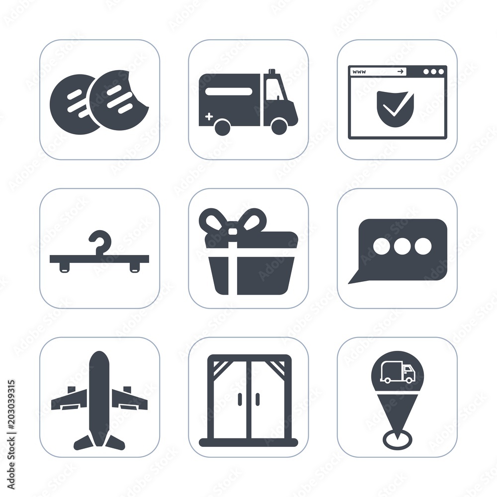 Premium fill icons set on white background . Such as travel, window, chocolate, food, tasty, website, health, house, delicious, sweet, gift, speech, cloakroom, lock, medicine, present, plane, web, map Premium fill icons set on white background . Such as travel, window, chocolate, food, tasty, website, health, house, delicious, sweet, gift, speech, cloakroom, lock, medicine, present, plane, web, map