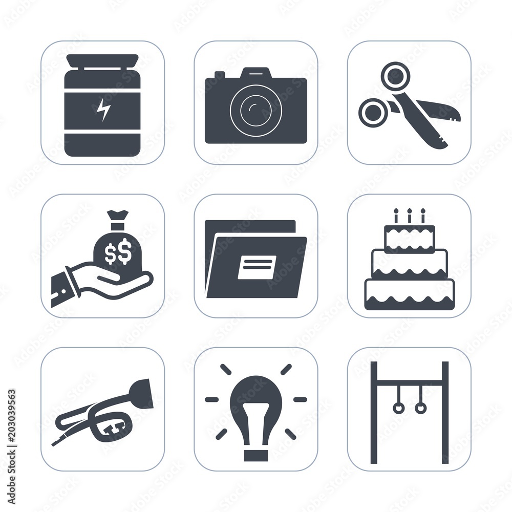 Premium fill icons set on white background . Such as exercise, paper, lens, sport, tool, photographer, file, black, technology, fitness, hand, sack, light, sweet, trumpet, sign, healthy, business, cut Premium fill icons set on white background . Such as exercise, paper, lens, sport, tool, photographer, file, black, technology, fitness, hand, sack, light, sweet, trumpet, sign, healthy, business, cut