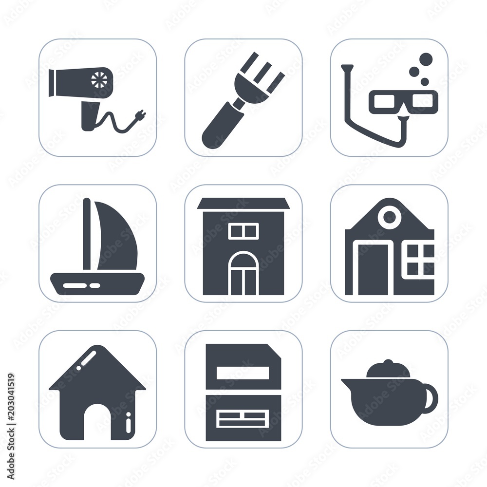 Premium fill icons set on white background . Such as blow, save, mask, computer, document, building, food, house, vacation, salon, kitchen, teapot, file, fork, real, tea, snorkel, sea, data, boat, hot Premium fill icons set on white background . Such as blow, save, mask, computer, document, building, food, house, vacation, salon, kitchen, teapot, file, fork, real, tea, snorkel, sea, data, boat, hot