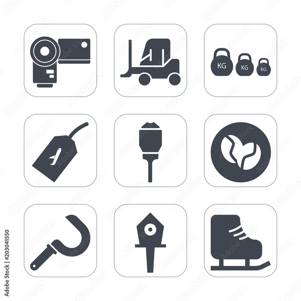 Premium fill icons set on white background . Such as harvest, business, photographer, technology, picture, car, transport, skating, agriculture, photo, weight, ice, sport, winter, truck, cargo, lens Premium fill icons set on white background . Such as harvest, business, photographer, technology, picture, car, transport, skating, agriculture, photo, weight, ice, sport, winter, truck, cargo, lens