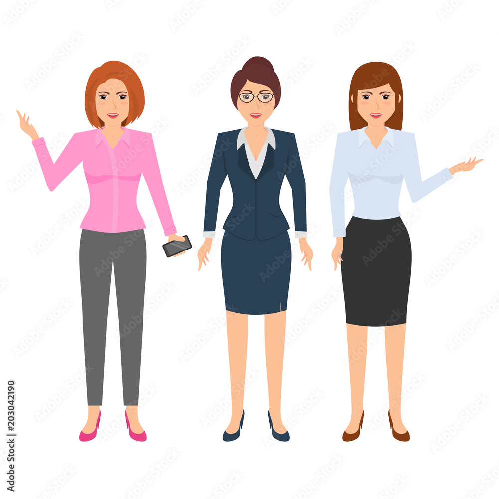 Office Businesswoman Outfit Character Illustration Office Businesswoman Outfit Character Illustration