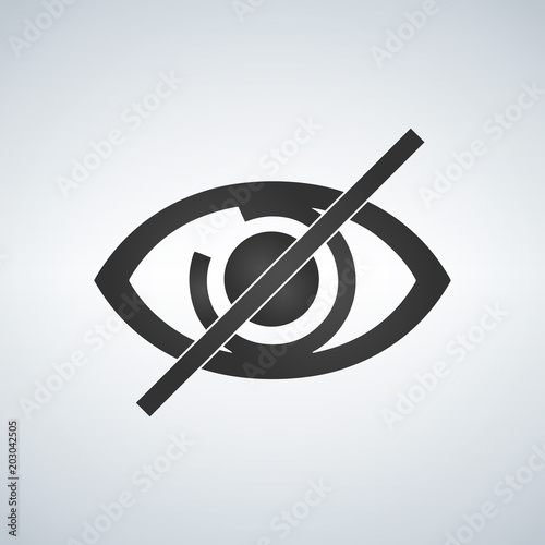 No eye Prohibition Sign. No...