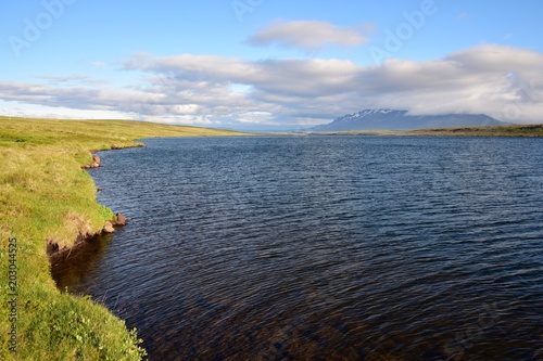 Icelandic landscape - lake Laxarvatn near Blönduos photo