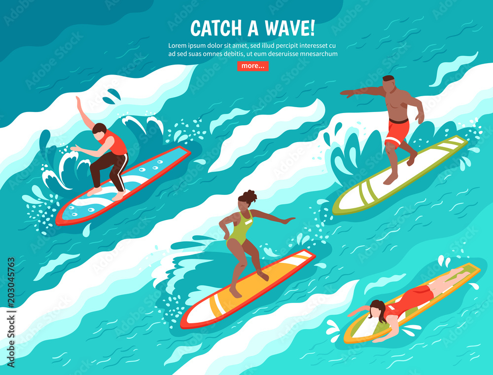 Catch Wave Surfing Concept