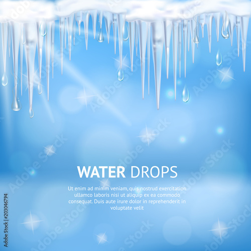 Water Drops Abstract Poster