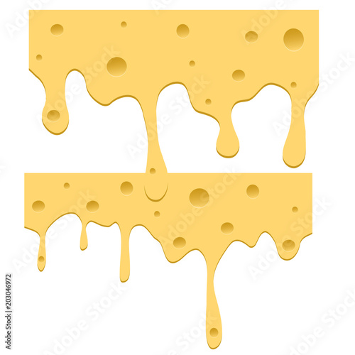 Two cheese samples on a white background. Vector illustration