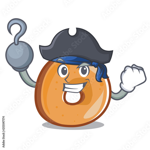 Pirate bagels character cartoon style