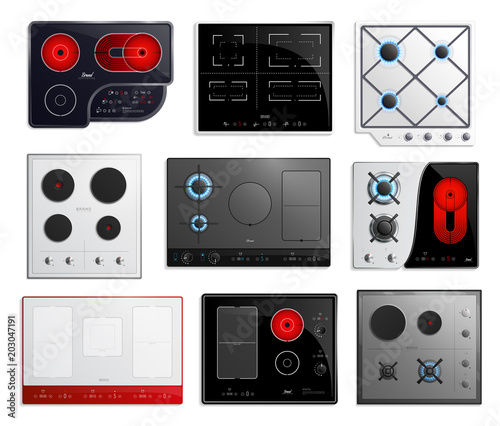 Hob Surfaces Icon Set 