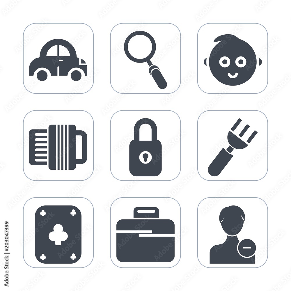 Premium fill icons set on white background . Such as child, people, account, user, childhood, magnifying, web, happy, boy, baby, poker, knife, briefcase, delete, cute, little, lock, spoon, car, music Premium fill icons set on white background . Such as child, people, account, user, childhood, magnifying, web, happy, boy, baby, poker, knife, briefcase, delete, cute, little, lock, spoon, car, music