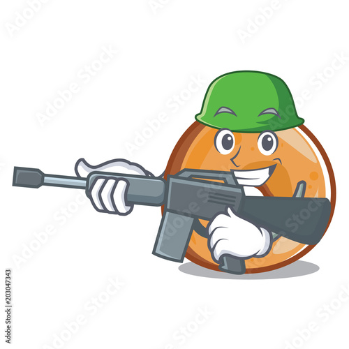 Army bagels character cartoon style