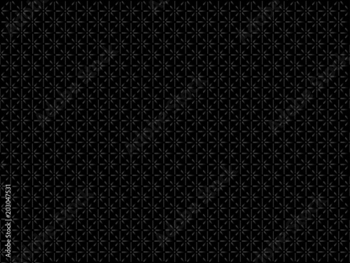 Black Background with Geometrical Pattern - Fine Seamless Illustration, Vector