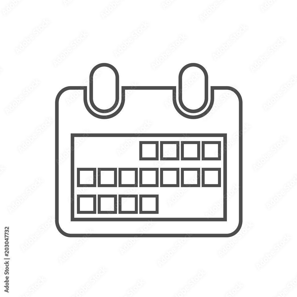 Calendar icon. Isolated on white background. vector illustration Calendar icon. Isolated on white background. vector illustration