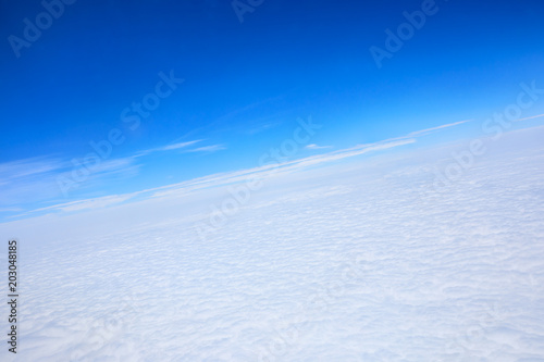 view sky and clouds from an airplane