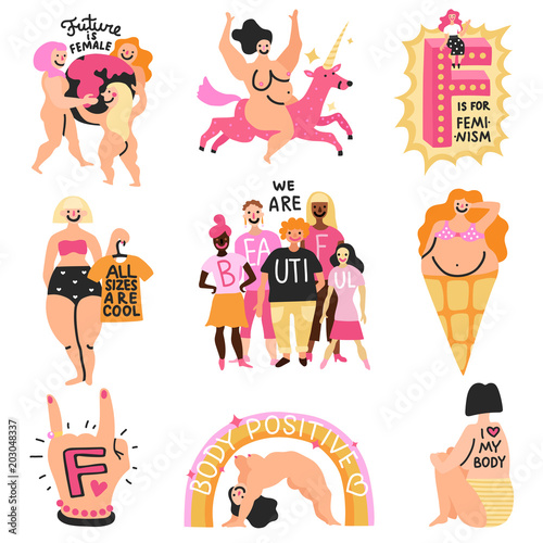 Feminism Body Positive Set