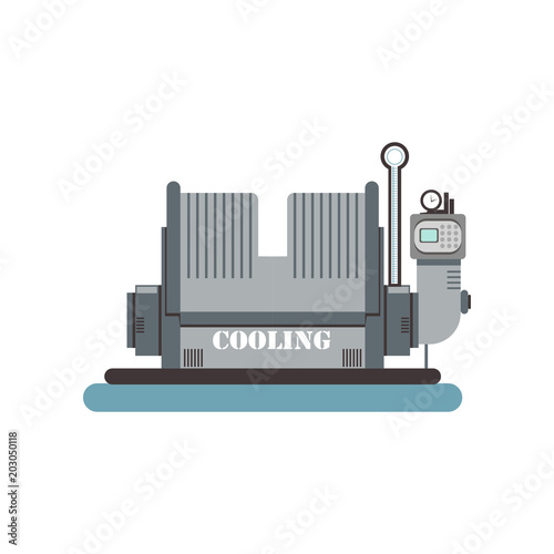 Cooling, brewing production process vector Illustration on a white background
