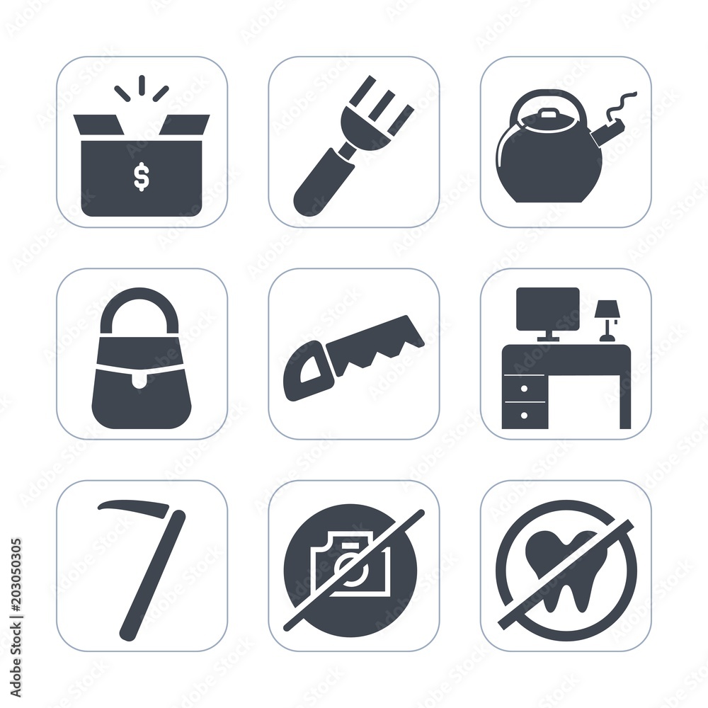 Premium fill icons set on white background . Such as food, healthy, camera, construction, fashion, dentist, cardboard, desk, transportation, tool, kettle, fork, office, container, business, white, tea Premium fill icons set on white background . Such as food, healthy, camera, construction, fashion, dentist, cardboard, desk, transportation, tool, kettle, fork, office, container, business, white, tea