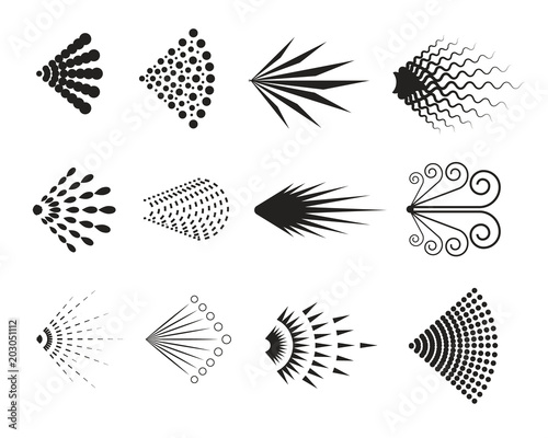 Cartoon Aerosol Spray Icons Set. Vector