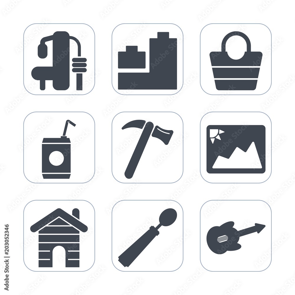 Premium fill icons set on white background . Such as dinner, spoon, gym, fashion, background, tool, drink, teddy, weight, glass, guitar, object, style, picture, house, exercise, play, spanner, wrench Premium fill icons set on white background . Such as dinner, spoon, gym, fashion, background, tool, drink, teddy, weight, glass, guitar, object, style, picture, house, exercise, play, spanner, wrench