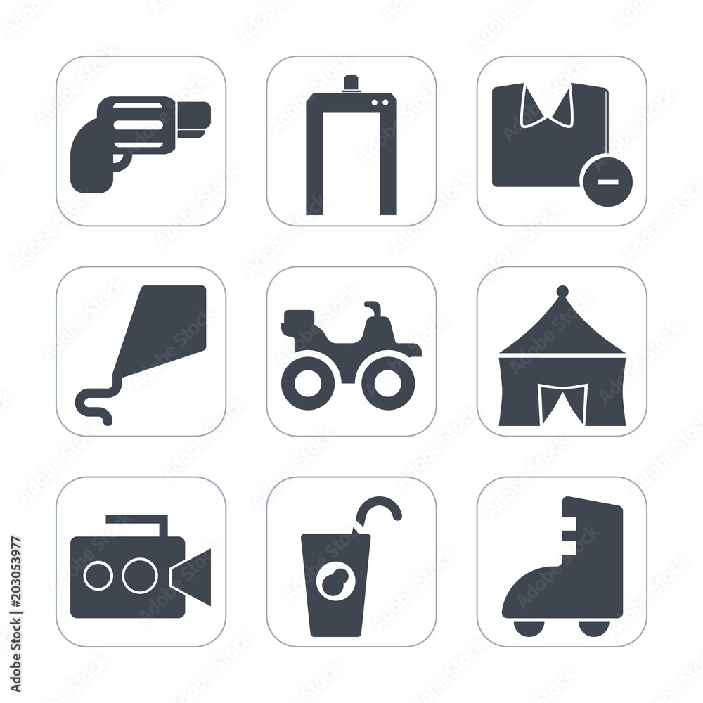 Premium fill icons set on white background . Such as scanner, handle, roller, tent, military, pistol, road, quad, war, diagnostic, male, fruit, weapon, machine, man, health, juice, bike, kite, skating Premium fill icons set on white background . Such as scanner, handle, roller, tent, military, pistol, road, quad, war, diagnostic, male, fruit, weapon, machine, man, health, juice, bike, kite, skating