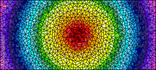 Abstract stained glass background , the colored elements arranged in rainbow spectrum