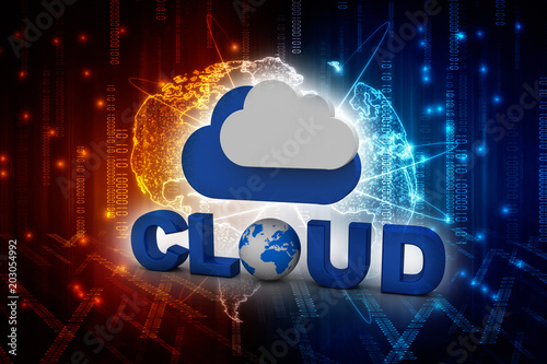 3d rendering Cloud computing 