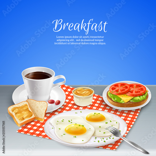 Breakfast realistic set
