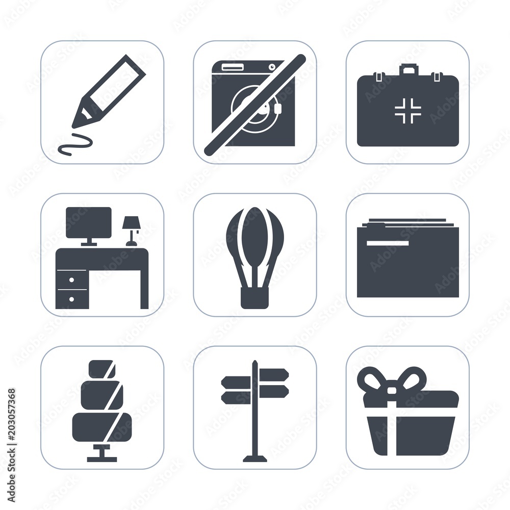 Premium fill icons set on white background . Such as equipment, street, box, desk, gift, paper, white, parachute, tool, direction, sweet, pencil, celebration, pen, office, file, business, doughnut Premium fill icons set on white background . Such as equipment, street, box, desk, gift, paper, white, parachute, tool, direction, sweet, pencil, celebration, pen, office, file, business, doughnut