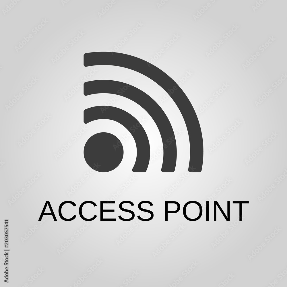 Access point icon. Access point symbol. Flat design. Stock - Vector  illustration Stock-Vektorgrafik | Adobe Stock