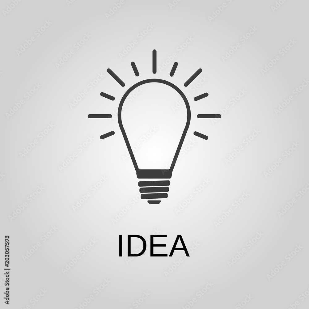 Idea icon. Idea symbol. Flat design. Stock - Vector illustration Idea icon. Idea symbol. Flat design. Stock - Vector illustration