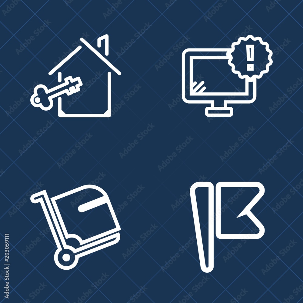 Premium set of outline vector icons. Such as red, screen, estate, internet, usa, alert, property, nation, desktop, airport, baggage, warning, pc, real, apartment, flag, danger, luggage, problem, buy Premium set of outline vector icons. Such as red, screen, estate, internet, usa, alert, property, nation, desktop, airport, baggage, warning, pc, real, apartment, flag, danger, luggage, problem, buy