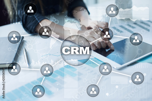 CRM. Customer relationship management concept. Customer service and relationship.