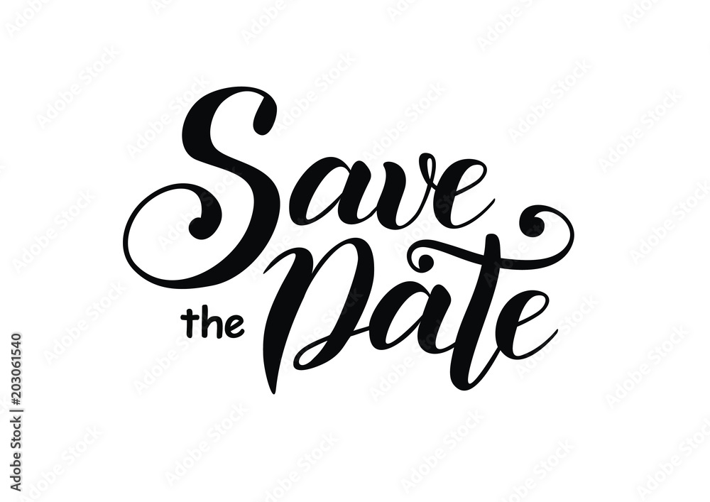 save the date calligraphy