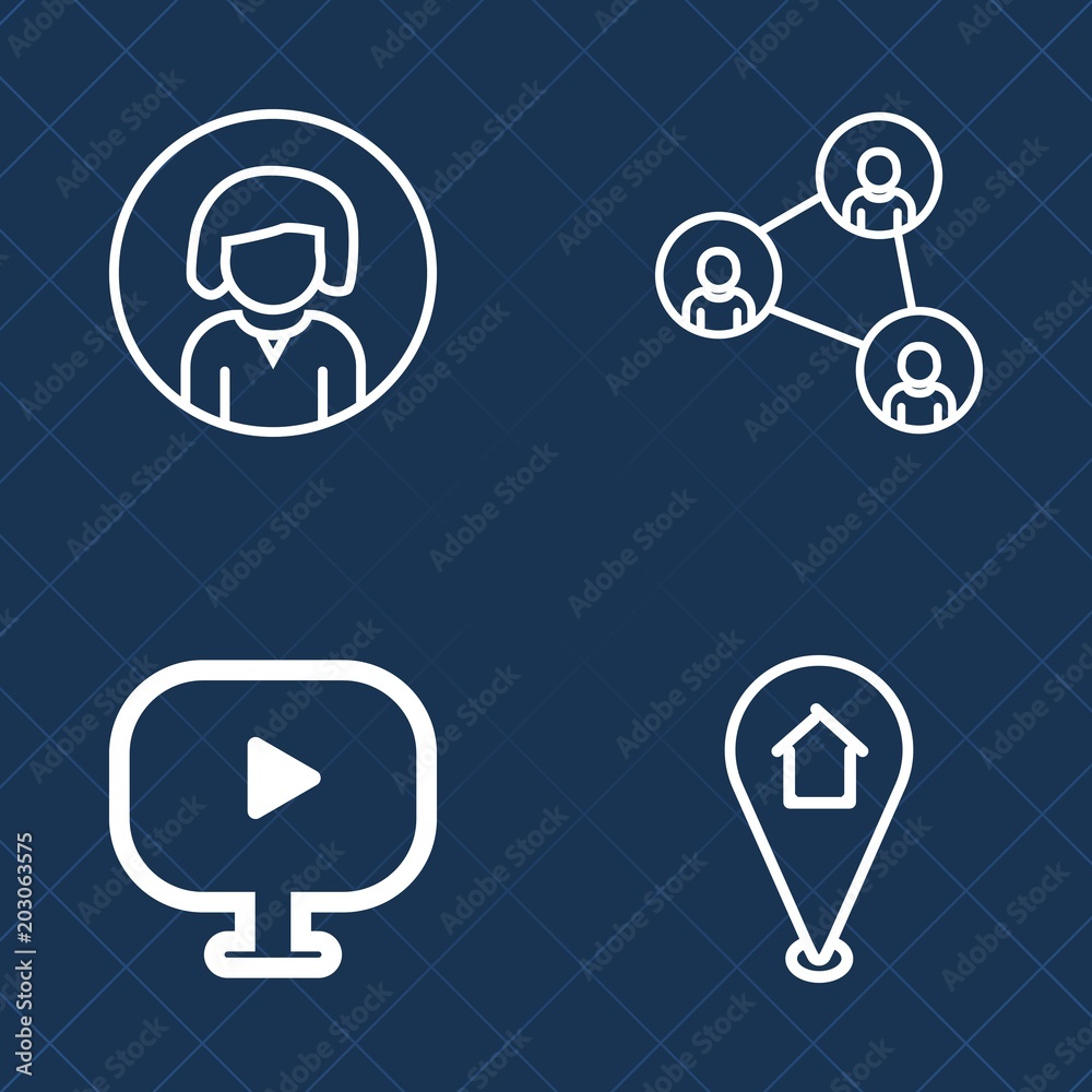 Premium set of outline vector icons. Such as face, website, lady, beautiful, fashion, sign, music, pin, button, display, internet, cellphone, navigation, application, mobile, play, road, digital, web Premium set of outline vector icons. Such as face, website, lady, beautiful, fashion, sign, music, pin, button, display, internet, cellphone, navigation, application, mobile, play, road, digital, web