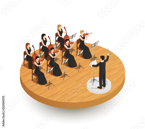 Orchestra Isometric Composition