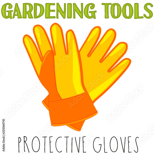 Bright colorful cartoon protective gloves.